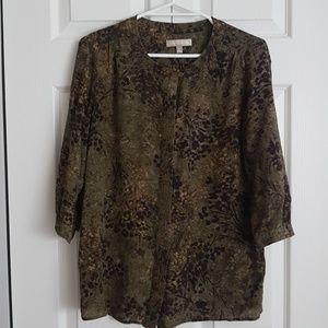 Banana Republic 3/4 sleeve silk blouse